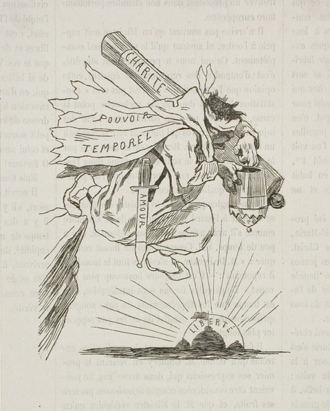 Le Saut du Pape, 1857. Creator: Félicien Rops.