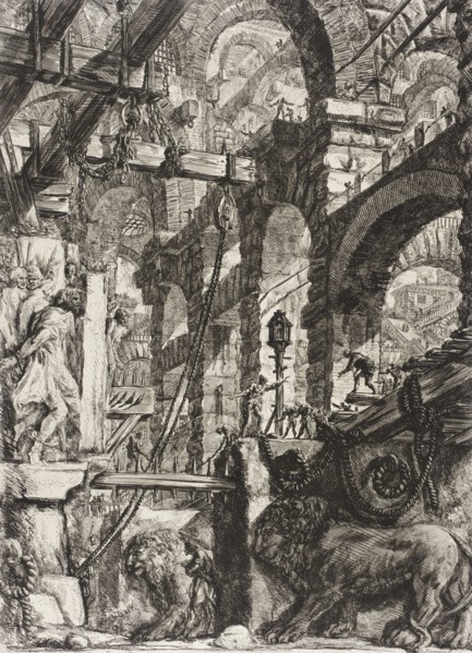 The Lion Bas-Reliefs, 1761. Creator: Giovanni Battista Piranesi.