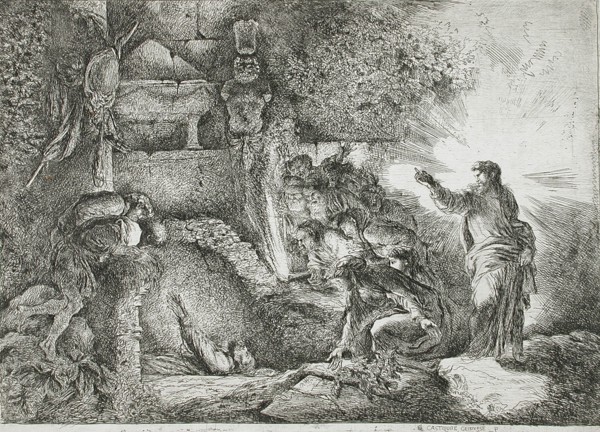 The Raising of Lazarus, between c1647 and c1651. Creator: Giovanni Benedetto Castiglione.