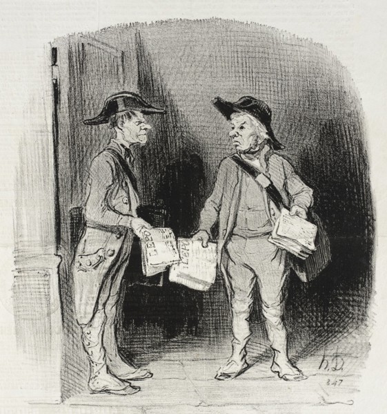 Les Vendeurs de l'Époque, 1845.  Creator: Honore Daumier.