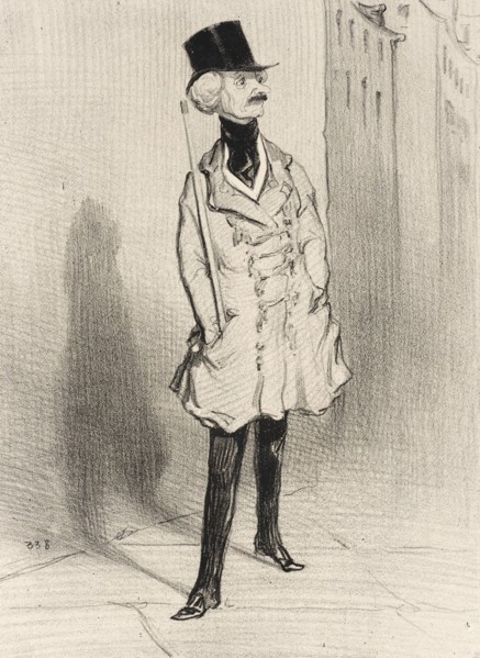 Le Chevalier de l'éperon d'or, 1842. Creator: Honore Daumier.