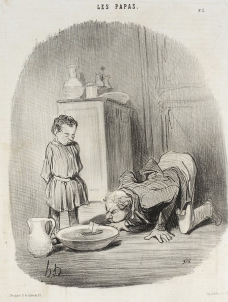 Comment on donne aux jeunes gens le goût de la navigation, 1846. Creator: Honore Daumier.