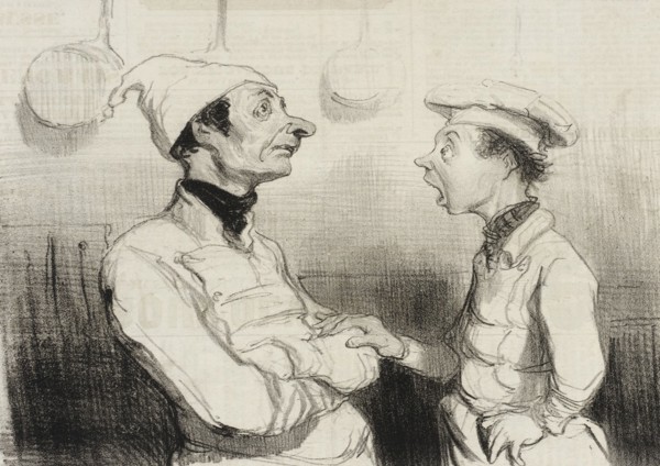 Vous savez bien l'éponge que vous disiez.., 1842. Creator: Honore Daumier.