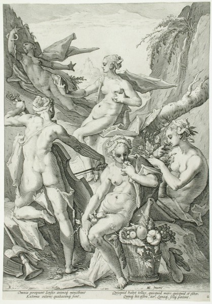 The Five Senses, 1588. Creator: Jacob Matham.