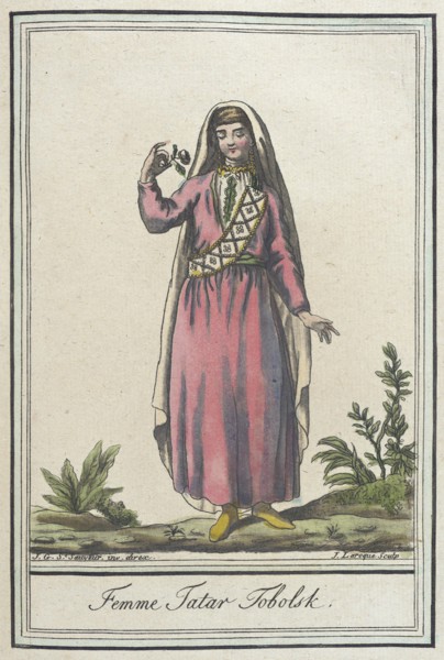Costumes de Différents Pays, 'Femme Tatar Tobolsk', c1797. Creator: Jacques Grasset de Saint-Sauveur.