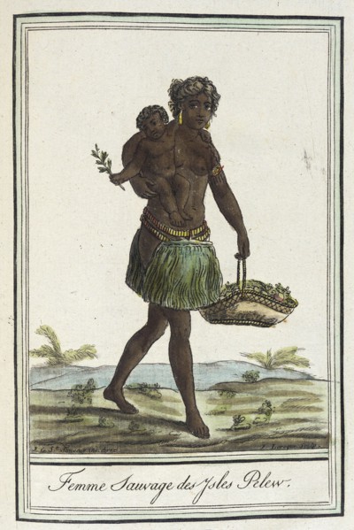 Costumes de Differents Pays, 'Femme Sauvage des Ysles Pelew', c1797. Creator: Jacques Grasset de Saint-Sauveur.