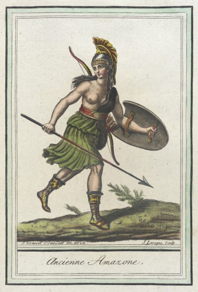 Costumes de Différents Pays, 'Ancienne Amazone', c1797. Creator: Jacques Grasset de Saint-Sauveur.