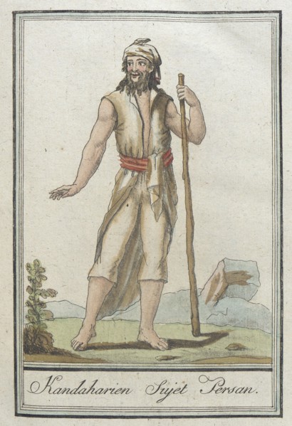 Costumes de Différents Pays, 'Kandaharien Sujet Persan', c1797. Creator: Jacques Grasset de Saint-Sauveur.