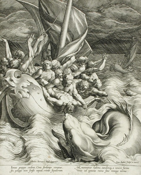 Jonah Thrown to the Whale, c1582. Creator: Johann Sadeler I.