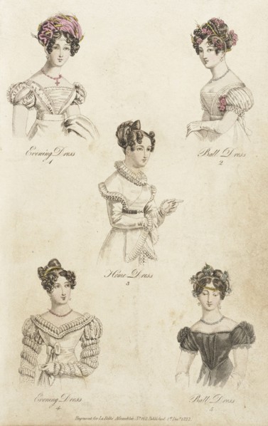 Fashion Plate (La Belle Assemblée), 1822. Creator: John Bell.