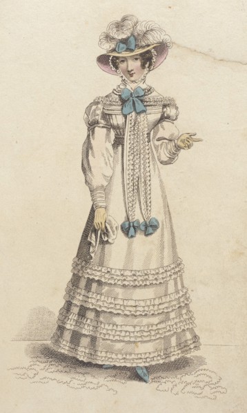 Fashion Plate (Walking Dress), 1824. Creator: John Bell.