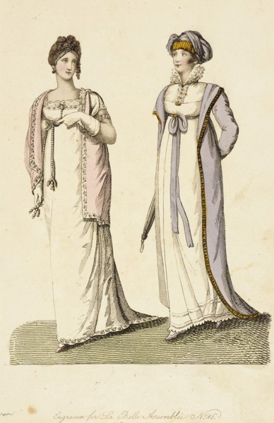 Fashion Plate (La Belle Assemblée), 1807. Creator: John Bell.