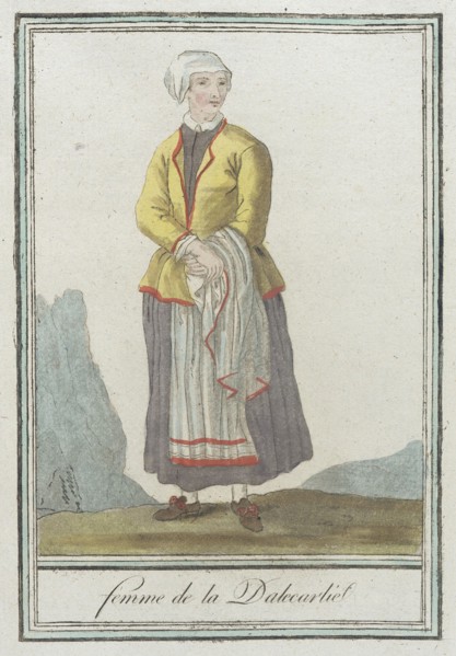 Costumes de Différents Pays, 'Femme de la Dalecarlie', c1797. Creator: Jacques Grasset de Saint-Sauveur.