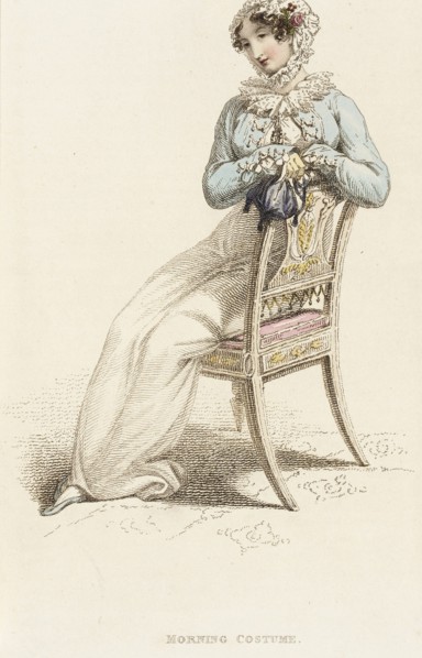 Fashion Plate (Morning Costume), 1812. Creator: Rudolph Ackermann.