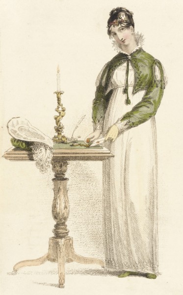 Fashion Plate (Morning Dress), 1813. Creator: Rudolph Ackermann.