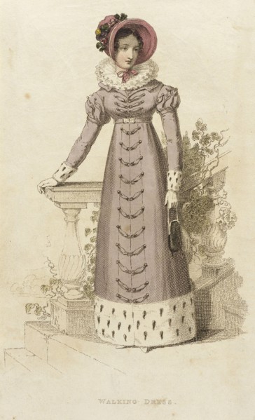 Fashion Plate (Walking Dress), 1822. Creator: Rudolph Ackermann.