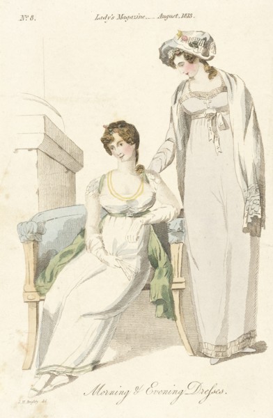 Fashion Plate (Morning and Evening Dresses), 1813. Creator: Unknown.