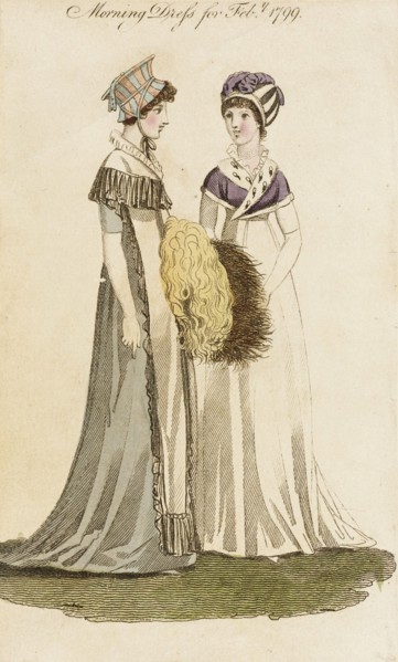 Fashion Plate (Morning Dress for Febr. 1799), 1799. Creator: Unknown.