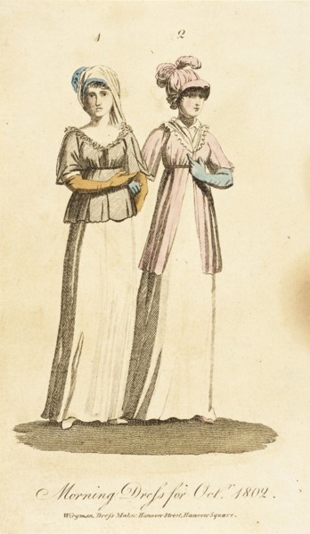 Fashion Plate (Morning Dress for Octr, 1802), 1802. Creator: Unknown.