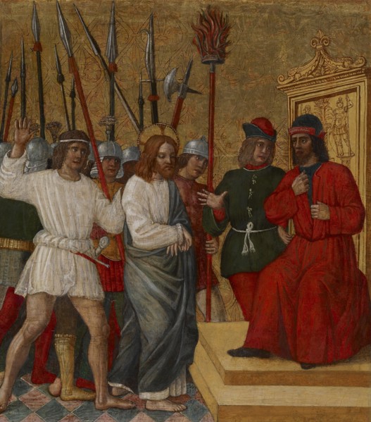 Christ Before Caiaphas, 1470-1475. Creator: Antonio della Corna.