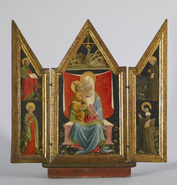 Madonna and Child Enthroned with Saints, c1444. Creator: Andrea Delitio.