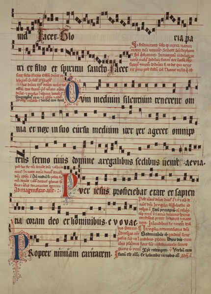 Leaf from an Antiphonary, early 14th century.  Creator: Gerwich.