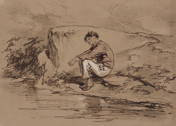 Melancholia, 1852-1866. Creator: Paul Gavarni.