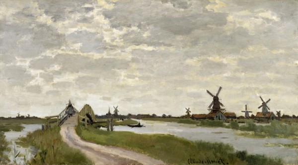 Windmills Near Zaandam, 1871. Creator: Claude Monet.