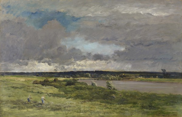 The Coming Storm; Early Spring, 1874. Creator: Charles Francois Daubigny.