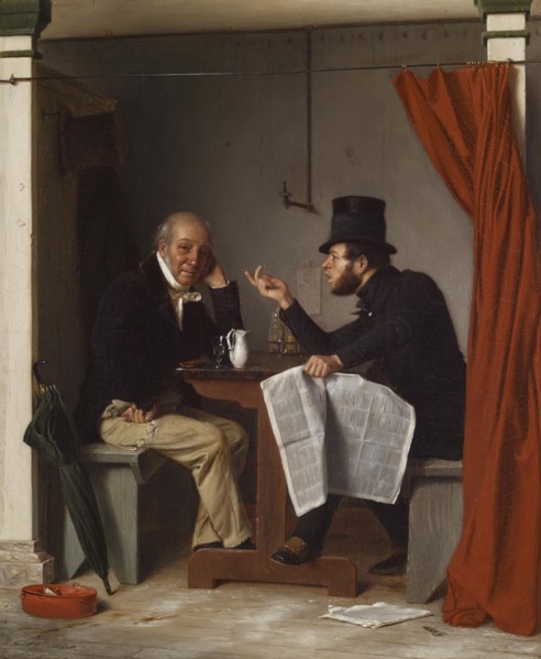Politics in an Oyster House, 1848. Creator: Richard Caton Woodville.
