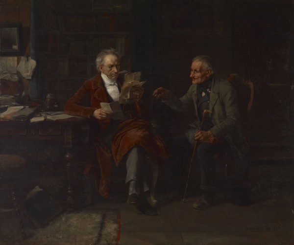 Consulting His Lawyer, 1872. Creator: Benjamin Vautier.