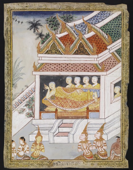 The Buddha Attains Parinirvana, 19th Century. Creator: Unknown.