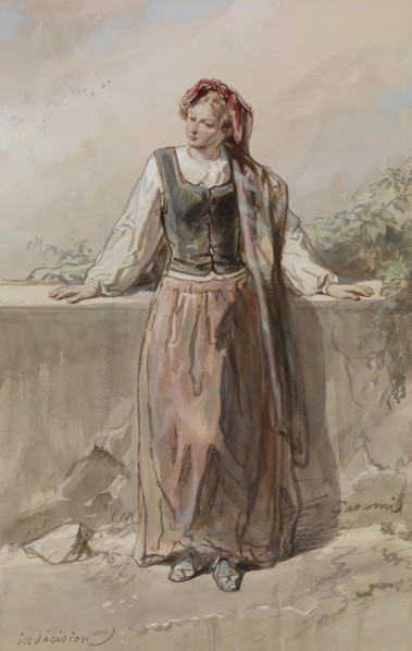 Indecision, 1859-1865. Creator: Paul Gavarni.
