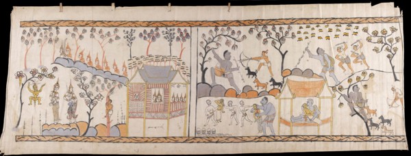 Narrative Scroll: Vessantara Jataka, 1st half 20th century. Creator: Unknown.