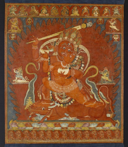 Raktayamari and Vajravetali, early 14th century. Creator: Unknown.