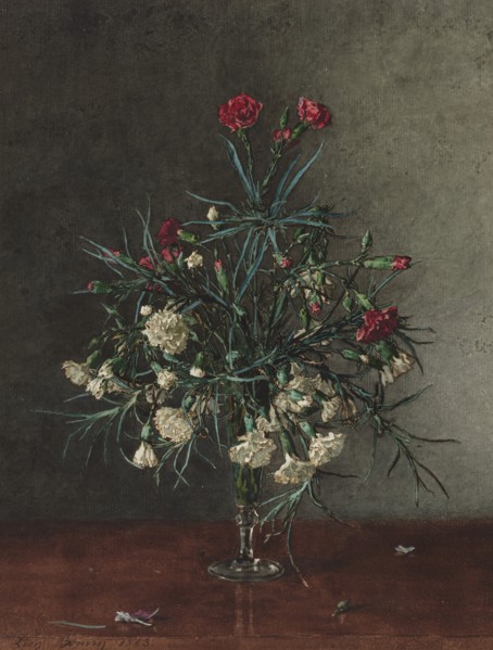 Bouquet of Garden Pinks, 1863. Creator: Leon Bonvin.
