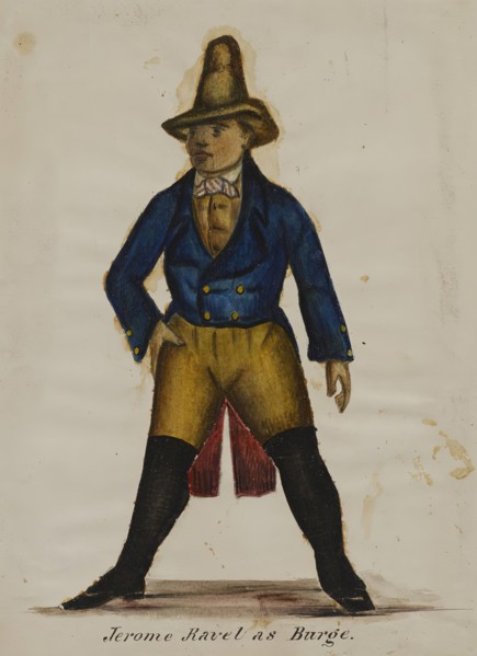 Jerome Ravel as Burge, 1855-1859. Creator: Alfred Jacob Miller.