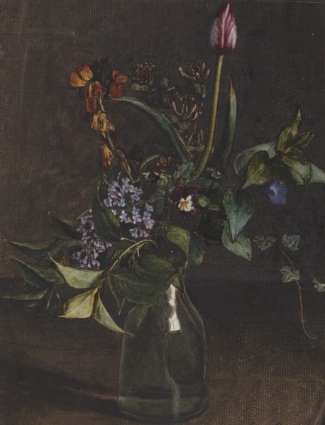 Bouquet of Flowers with a Tulip, c1862. Creator: Leon Bonvin.