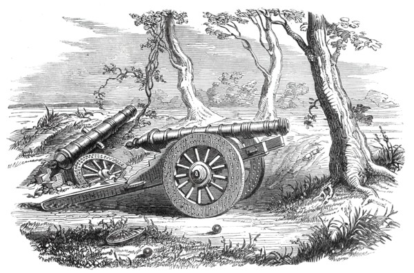 Chinese field gun - from a sketch by our special artist, 1860. Creator: Unknown.