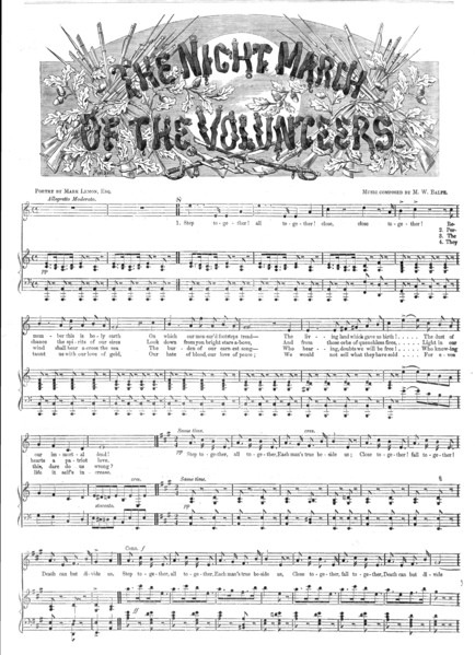 The Night March of the Volunteers, 1860. Creator: Thomas Robert Macquoid.
