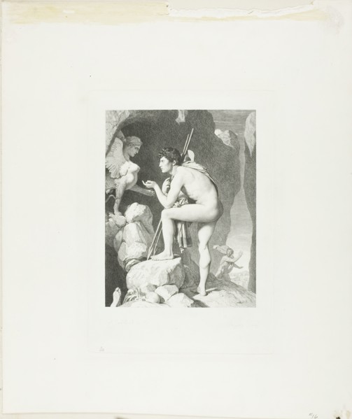 Oedipus and the Sphinx, 1867. Creator: Claude Ferdinand Gaillard.