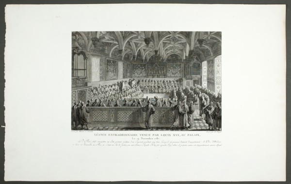 Special Meeting Held by Louis XVI at the Palace, 1798-1804. Creator: Claude Niquet I.