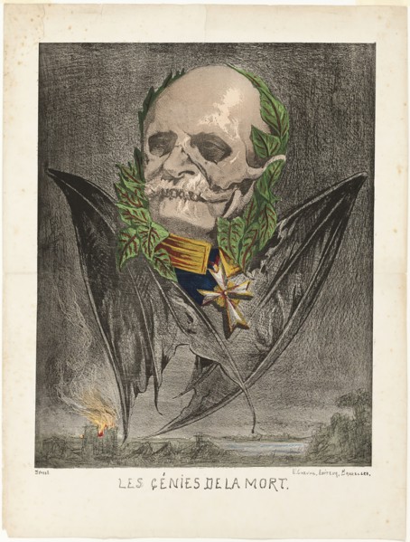 Wilhelm I, King of Prussia, from Les Génies de la Mort, 1870. Creator: Edmond Guillaume.
