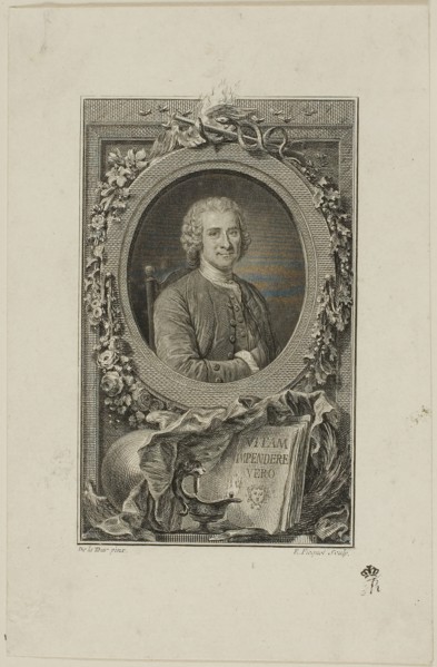 Jean Jacques Rousseau, 1764/72. Creator: Etienne Ficquet.