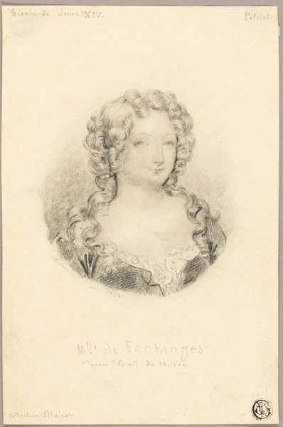 Medallion Portrait of Mlle de Fontanges, 1832. Creator: Eugene Deveria.