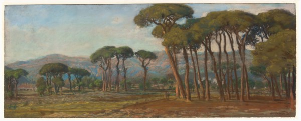 Extensive Landscape with a Village and Hillside in the Distance, c. 1860. Creator: Félix Hippolyte Lanoue.