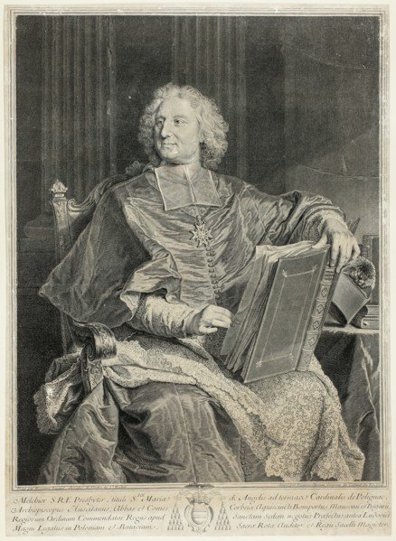 Portrait of Cardinal de Polignac, 1729. Creator: François Chereau the Elder.