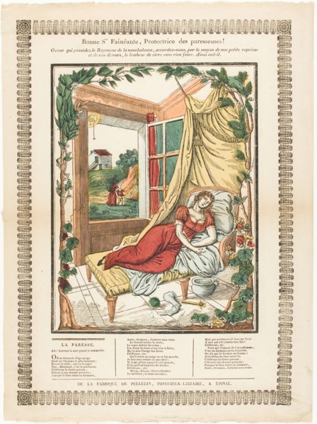 Bonne Ste. Fainéante, Protectrice des paresseuses!, n.d. Creator: Francois Georgin.