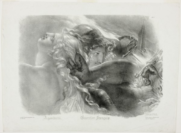 Agandecca, French Warrior, Starno, after The Apotheosis of French Heroes Who Died for Thei..., 1821. Creators: Hyacinthe-Louis-Victor-Jean-Baptiste Aubry-Lecomte, Godefroy Engelmann.