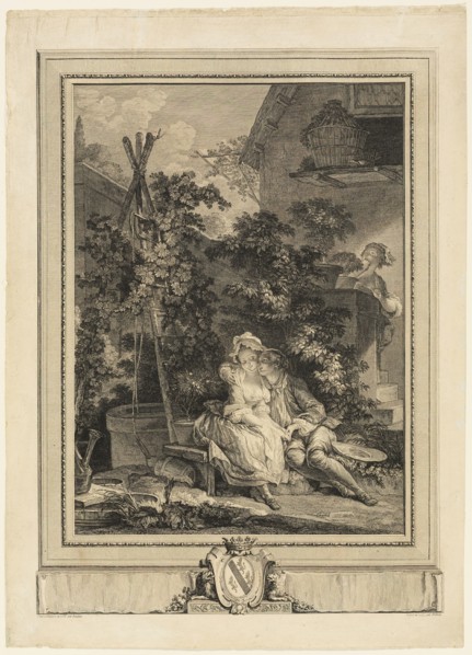 The Amorous Gardener, 1777. Creator: Isidore-Stanislas Helman.